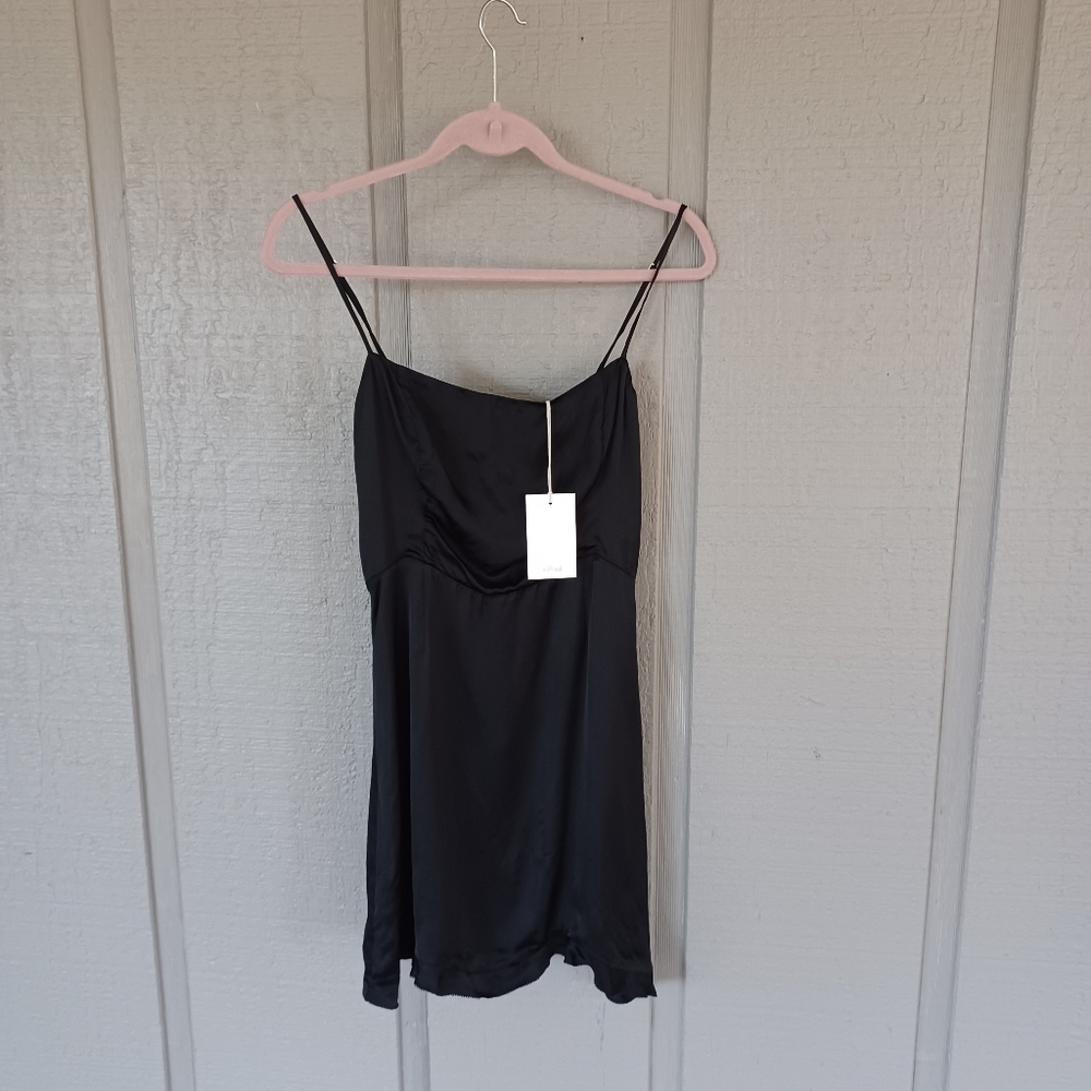 Aritzia Wilfred Skye Mini Dress Size 6 Women Feminine Sleeveless In Black